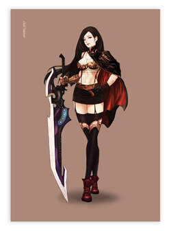 Final Fantasy VII Berserker Tifa Redesign Print