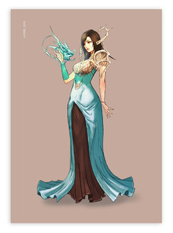 Final Fantasy VIII Sorceress Rinoa Heartilly Redesign Print