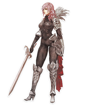 Final Fantasy XIII Lightning Blinded by Lightning Die Cut Sticker