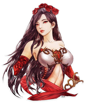 Final Fantasy VII Watercolor Tifa Lockhart Die Cut Sticker