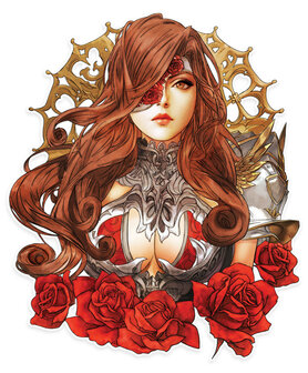 Final Fantasy IX Watercolor Beatrix Die Cut Sticker