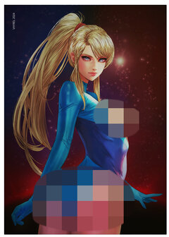 Metroid Samus Aran Pinup Print