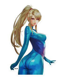 Metroid Samus Aran Die Cut Sticker