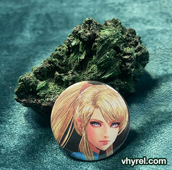 Metroid Samus Aran Button