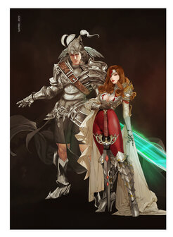 Final Fantasy IX Steiner Beatrix Something to Protect Print