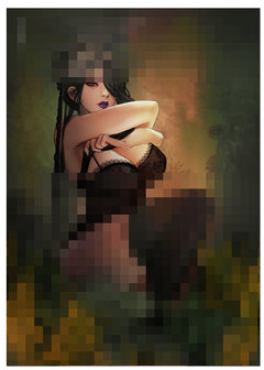 FFX Lulu Lingerie Pinup Print