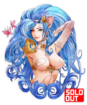 Darkstalkers Watercolor Felicia Die Cut Sticker