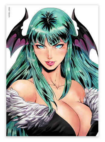 Darkstalkers Morrigan Portrait Print