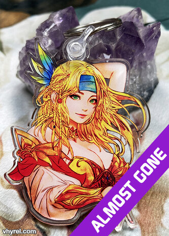 Final Fantasy X Rikku Keychain Double Sided Clear Acrylic