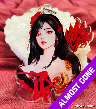 Final Fantasy VII Tifa Keychain Double Sided Clear Acrylic Glossy