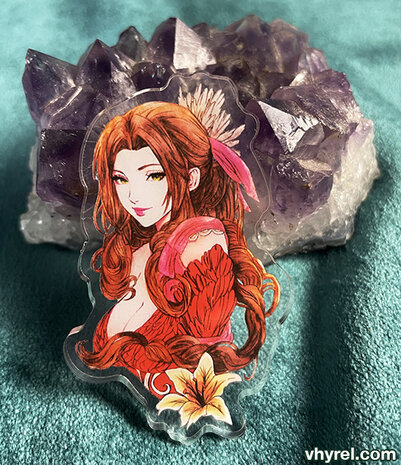 Final Fantasy VII Aerith Clear Acrylic Pin