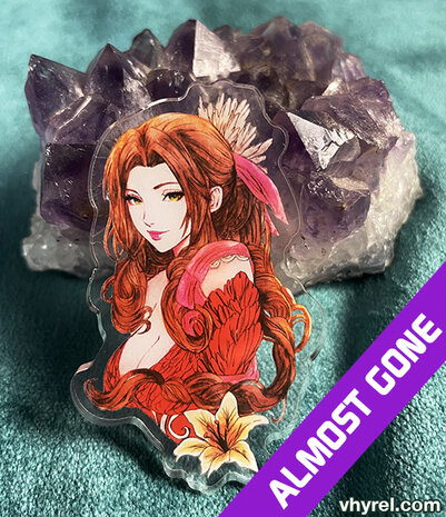 Final Fantasy VII Aerith Clear Acrylic Pin