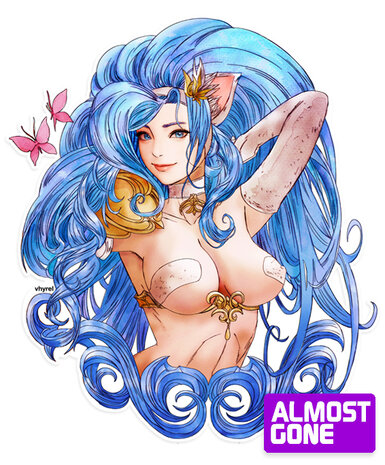 Darkstalkers Watercolor Felicia Die Cut Sticker