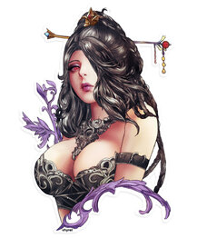 Final Fantasy X Lulu Portrait Die Cut Sticker