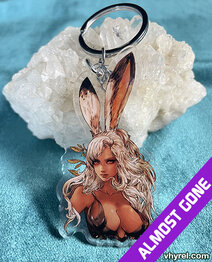 Final Fantasy XII Fran Portrait Keychain Double Sided + Double Protection Clear Acrylic