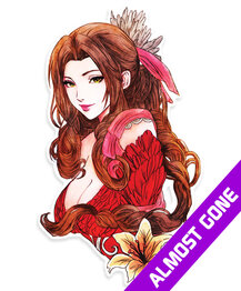 (Discontinued Product) Final Fantasy VII Watercolor Aerith Die Cut Sticker