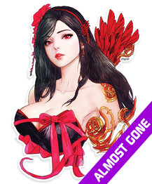 Final Fantasy VII Watercolor Tifa Die Cut Sticker