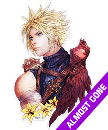 Final Fantasy VII Watercolor Cloud Die Cut Sticker
