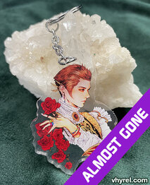 Final Fantasy XII Balthier Keychain Double Sided + Double Protection Clear Acrylic