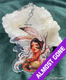 Final Fantasy XII Fran Keychain Double Sided + Double Protection Clear Acrylic