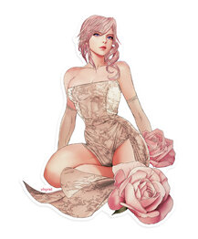 FFXIII Lightning Valentine's Day Die Cut Sticker