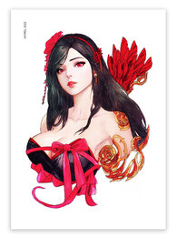 Final Fantasy VII Watercolor Tifa Print