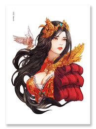 Final Fantasy IX Watercolor Dagger/Garnet Print