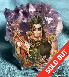 Final Fantasy X Auron Clear Acrylic Pin