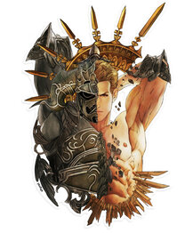 Final Fantasy XII Watercolor Gabranth Die Cut Sticker