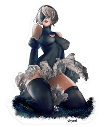 Nier Automata 2B Forest Die Cut Sticker