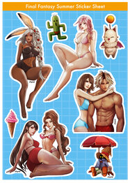 Final Fantasy Summer Sticker Sheet