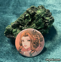 FFVII Kimono Aerith Button
