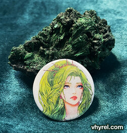 Final Fantasy FFVI Terra Watercolour Button