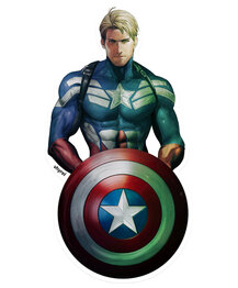 Marvel Captain America Die Cut Sticker