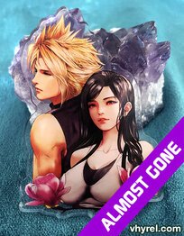 Final Fantasy VII Cloud/Tifa Clear Acrylic Pin
