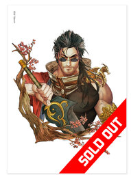 Final Fantasy X Watercolor Auron Print Outlet